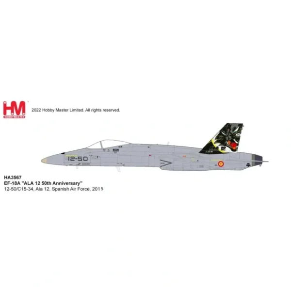 Pre-Order Hobby Master HA3567 1:72 EF-18A "ALA 12 50th Anniversary" Spanish Air Force - Miniature Marvels: Airplane Models & Painted Dice* Airplane Model