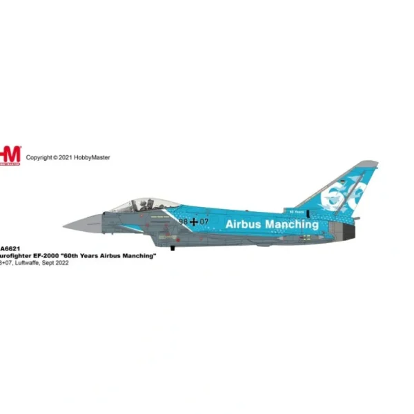 Pre-order Hobby Master HA6621 1:72 Eurofighter EF-2000 "60 Years Airbus Manching" - Miniature Marvels: Airplane Models & Painted Dice* Airplane Model