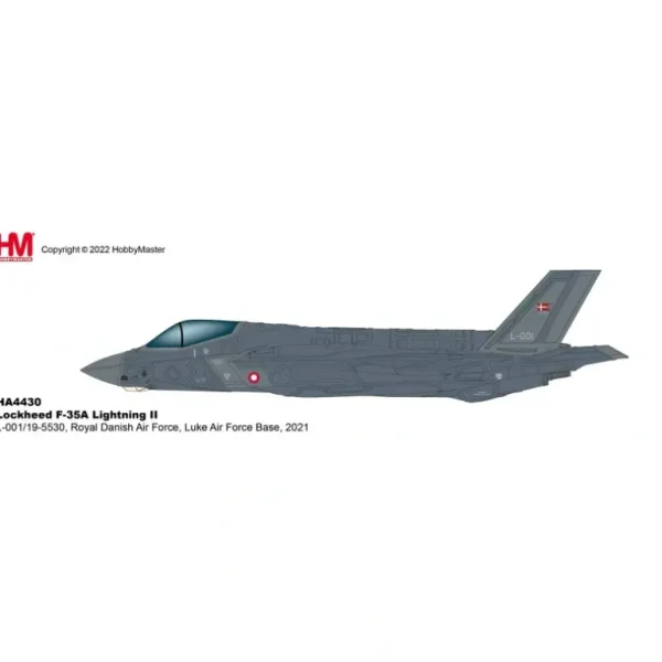 Pre-Order Hobby Master HA4430 1:72 F-35A Lightning II Royal Danish Air Force, Luke Air Force Base - Miniature Marvels: Airplane Models & Painted Dice* Airplane Model