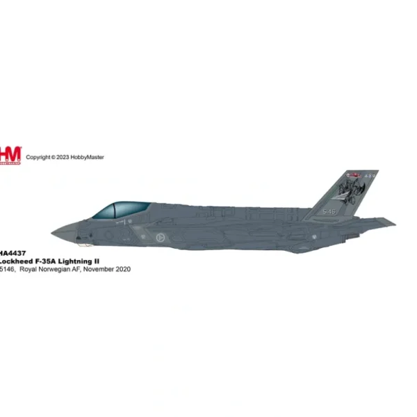 Pre-Order Hobby Master HA4437 1:72 F-35A Royal Norwegian Air Force - Miniature Marvels: Airplane Models & Painted Dice* Airplane Model