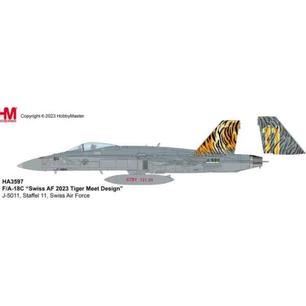 Pre-Order Hobby Master HA3597 1:72 F/A-18C Hornet Sta el 11, Swiss Air Force - Miniature Marvels: Airplane Models & Painted Dice* Airplane Model
