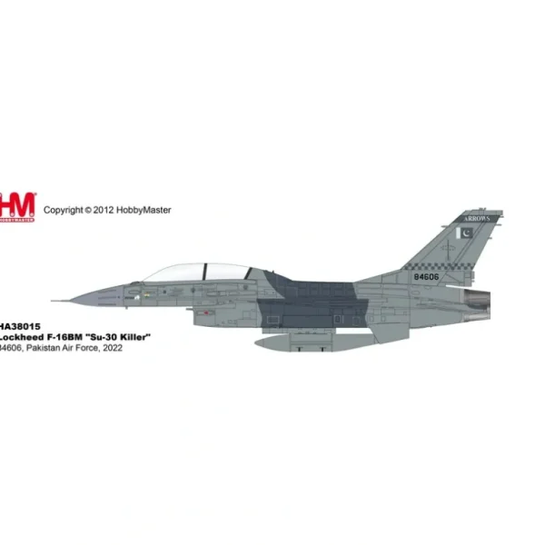 Pre-Order Hobby Master HA38015 1:72 F-16BM "Su-30 Killer" Pakistan Air Force - Miniature Marvels: Airplane Models & Painted Dice* Airplane Model