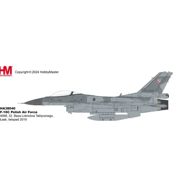 Pre-Order Hobby Master HA38040 1:72 F-16C Polish Air Force 4068, 32. Baza Lotnictwa Taktycznego, ask, listopad 2019 - Miniature Marvels: Airplane Models & Painted Dice* Airplane Model
