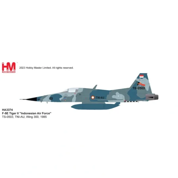 Pre-Order Hobby Master HA3374 1:72 F-5E Tiger II "Indonesian Air Force" TS-0503, TNI-AU, Wing 300, 1985 - Miniature Marvels: Airplane Models & Painted Dice* Airplane Model