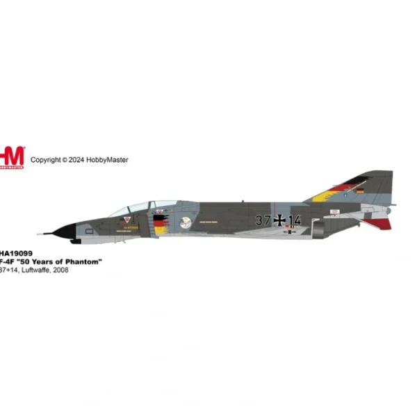 Pre-Order Hobby Master HA19099 1:72 F-4F "50 Years of Phantom" 37+14, Luftwaffe, 2008 - Miniature Marvels: Airplane Models & Painted Dice* Airplane Model