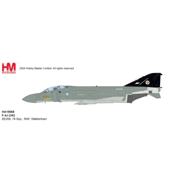 Pre-Order Hobby Master HA19068 1:72 F-4J (UK) ZE359, 74 Sqn., RAF, Wattishham HA19068 - Miniature Marvels: Airplane Models & Painted Dice* Airplane Model