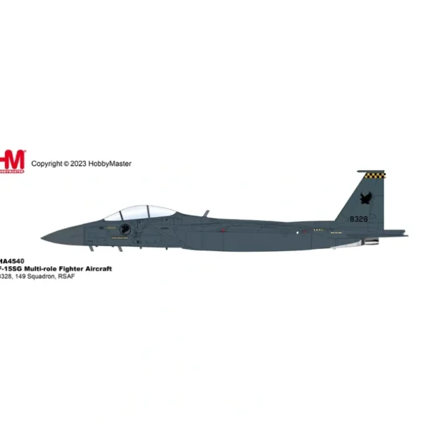 Pre-Order Hobby Master HA4540 1:72 F-15SG Multi-role Fighter Aircraft 8328, 149 Squadron, RSAF - Miniature Marvels: Airplane Models & Painted Dice* Airplane Model