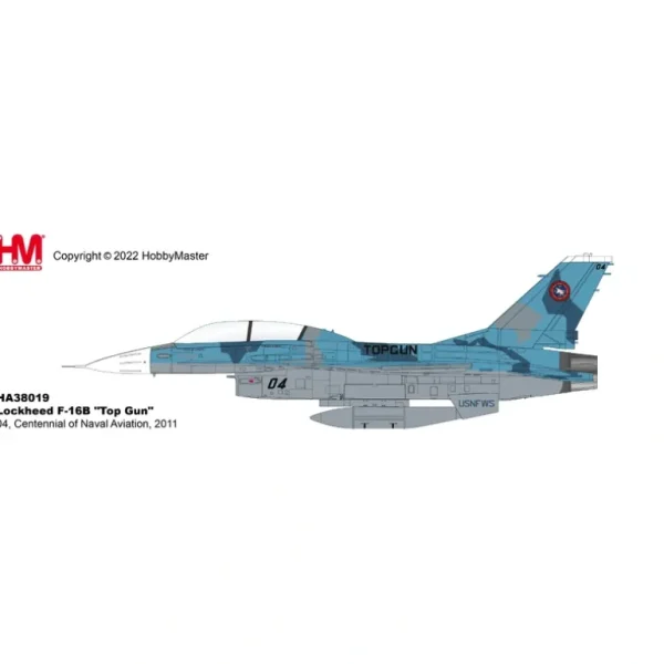 Pre-Order Hobby Master HA38019 1:72 Lockheed F-16B "Top Gun" 04, Centennial of Naval Aviation, 2011 - Miniature Marvels: Airplane Models & Painted Dice* Airplane Model
