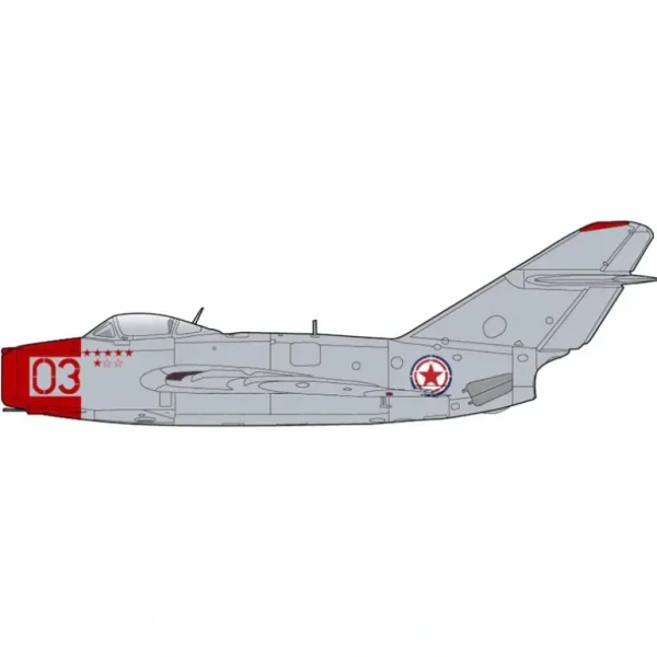 Pre-Order Hobby Master HA2426 1:72 MIG-15bis Red 03, Chinese People's Volunteers Air Force, North Korea, 1950s - Miniature Marvels: Airplane Models & Painted Dice* Airplane Model