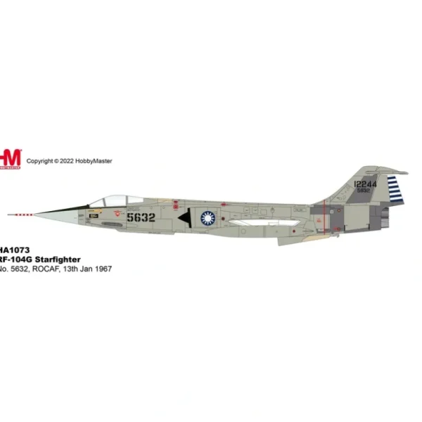 Pre-Order Hobby Master HA1073 1:72 ROCAF RF-104G Starfighter - Miniature Marvels: Airplane Models & Painted Dice* Airplane Model