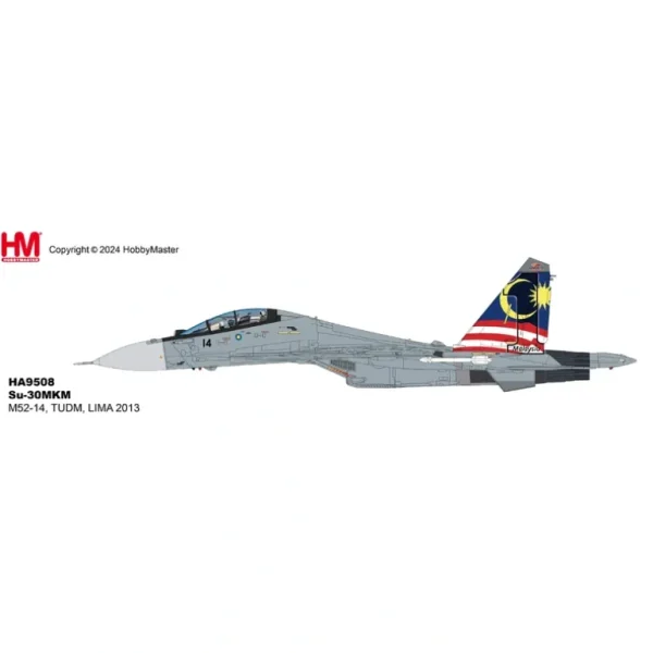Pre-Order Hobby Master HA9508 1:72 Su-30MKM M52-14, TUDM, LIMA 2013 HA9508 - Miniature Marvels: Airplane Models & Painted Dice* Airplane Model