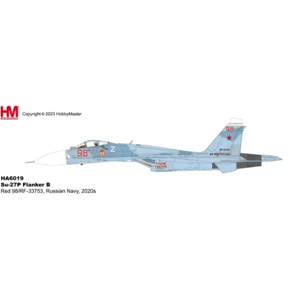 Pre-Order Hobby Master HA6019 1:72 Su-27P Flanker B Red 98/RF-33753, Russian Navy, 2020s - Miniature Marvels: Airplane Models & Painted Dice* Airplane Model