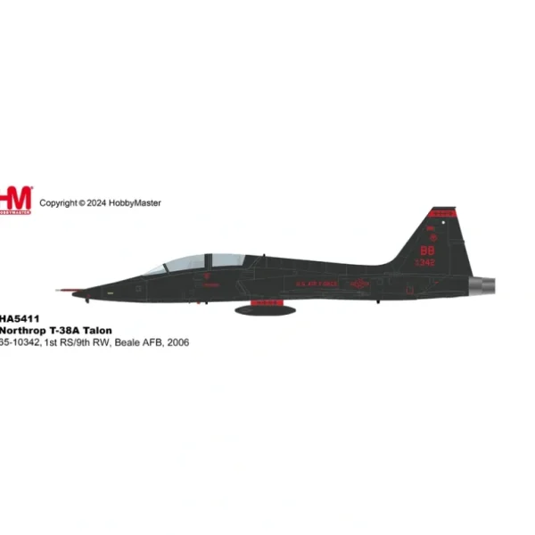 Pre-Order Hobby Master HA5411 1:72 T-38A Talon 65-10342, 1st RS/9th RW, Beale AFB, 2006 - Miniature Marvels: Airplane Models & Painted Dice* Airplane Model
