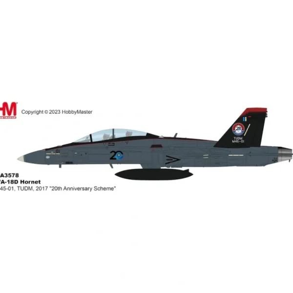 Pre-Order Hobby Master HA3578 1:72 TUDM F/a-18D "20th Anniversary Scheme" - Miniature Marvels: Airplane Models & Painted Dice* Airplane Model