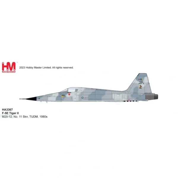 Pre-Order Hobby Master HA3367 F-5E Malaysian Air Force TUDM M29-12 No 11 Skn 1980s - Miniature Marvels: Airplane Models & Painted Dice* Airplane Model
