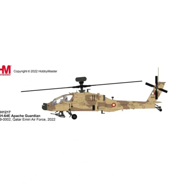 Pre-Order Hobby Master HH1217 1:72 AH-64E Apache Guardian Qatar Emiri Air Force - Miniature Marvels: Airplane Models & Painted Dice* Airplane Model