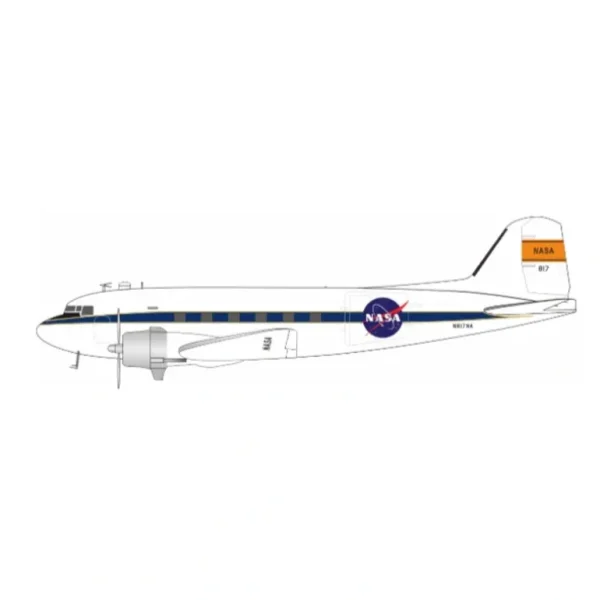 Pre-Order Inflight IFDC3NASA817 1:200 NASA Douglas C-47H Skytrain N817NA - Miniature Marvels: Airplane Models & Painted Dice* Airplane Model