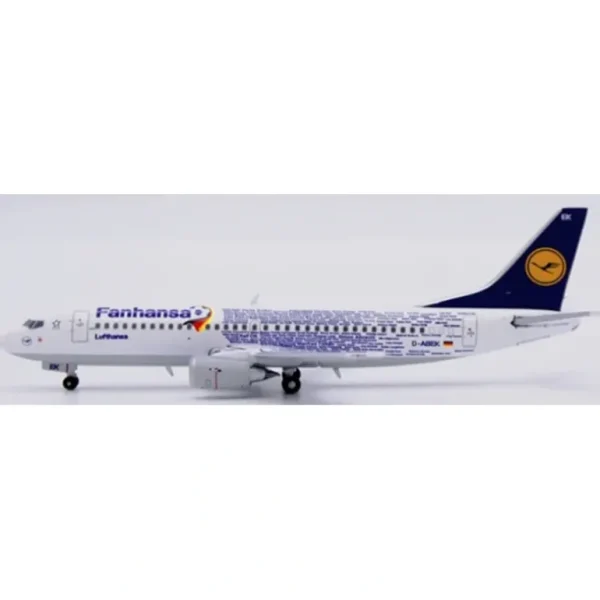 Pre-Order JC Wings EW4733001 1:400 Lufthansa Boeing 737-300 "Fanhansa" D-ABEK - Miniature Marvels: Airplane Models & Painted Dice* Airplane Model