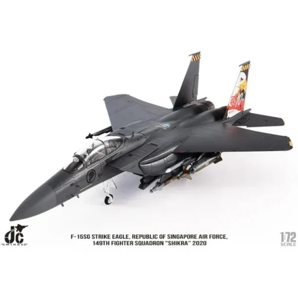 New Pre-Order JC Wings JCW-72-F15-026 1:72 F-15SG Strike Eagle Republic of Singapore Air Force, 149th Fighter Squadron "Shikra" 2020 - Miniature Marvels: Airplane Models & Painted Dice Airplane Model