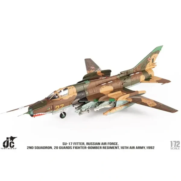 Online Pre-Order JC Wings JCW-72-SU20-003 1:72 SU-17 Fitter Russian Air Force, 20 Guards Fighter-Bomber Regiment, 16th Air Army, 1992 - Miniature Marvels: Airplane Models & Painted Dice Airplane Model