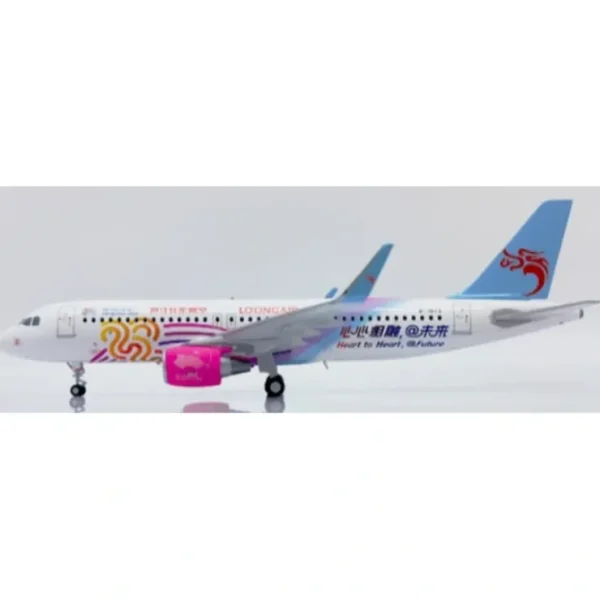 Sale Pre-Order JC Wings LH2348 1:200 Loongair Airbus A320 "Heart to Heart, Future" Reg: B-1673 - Miniature Marvels: Airplane Models & Painted Dice Airplane Model