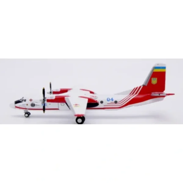 Hot Pre-Order JC Wings LH4328 1:400 Ukraine Air Force Antonov An-26 "Rescue Service" Reg: 04 - Miniature Marvels: Airplane Models & Painted Dice Airplane Model