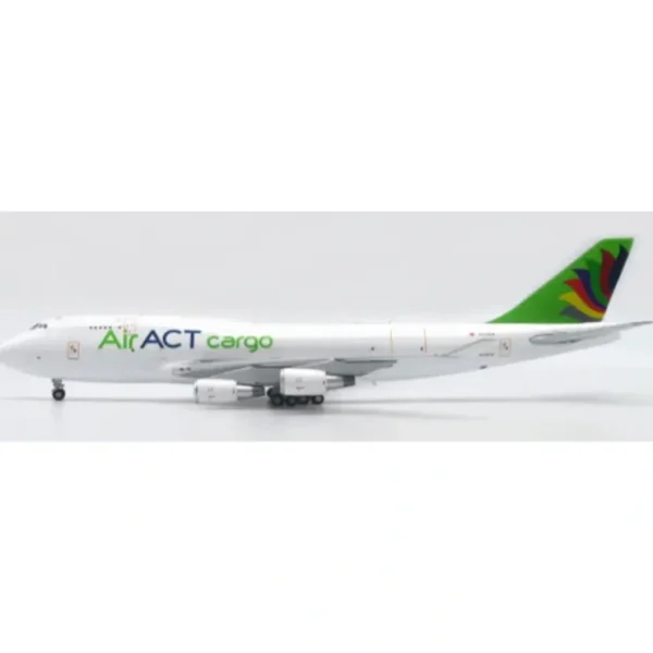 Outlet Pre-Order JC Wings LH4250A 1:400 ACT Airlines Boeing 747-400(BDSF) TC-ACF (Flaps Down) - Miniature Marvels: Airplane Models & Painted Dice Airplane Model