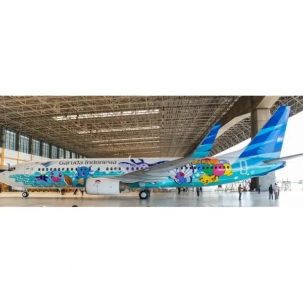 Flash Sale Pre-Order JC Wings SA4043 1:400 Garuda Indonesia Boeing 737-800 "Pokemon" PK-GMU - Miniature Marvels: Airplane Models & Painted Dice Airplane Model