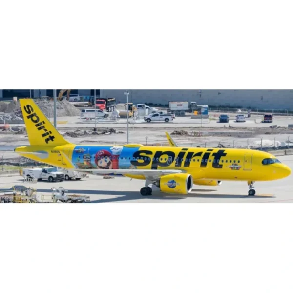 Fashion Pre-Order JC Wings SA2065 1:200 Spirit Airlines Airbus A320NEO "Super Nintendo World" N986NK - Miniature Marvels: Airplane Models & Painted Dice Airplane Model