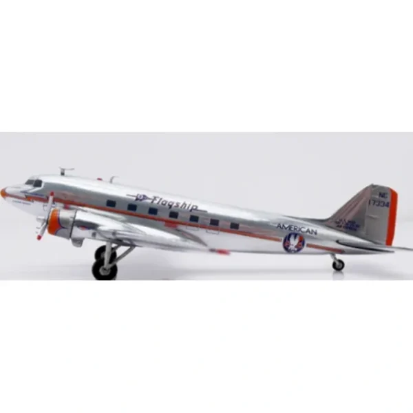 Best Pre-Order JC Wings XX2383 1:200 American Airlines Douglas DC-3 "Flagship Detroit""Polished" Reg: NC17334 - Miniature Marvels: Airplane Models & Painted Dice Airplane Model