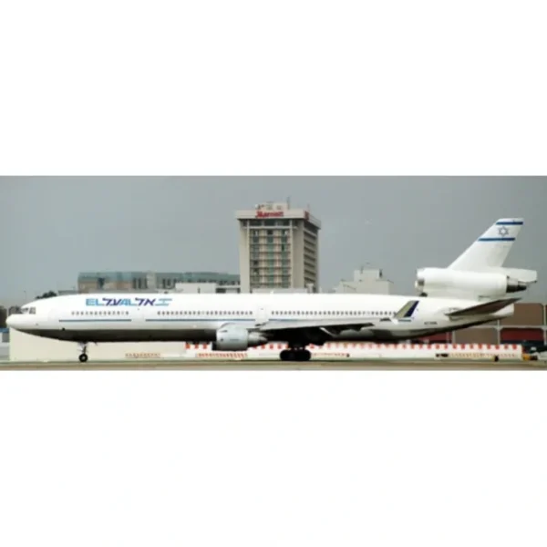 Sale Pre-Order JC Wings XX20629 1:200 El Al Israel Airlines McDonnell Douglas MD-11 "Polished" Reg: N278WA - Miniature Marvels: Airplane Models & Painted Dice Airplane Model