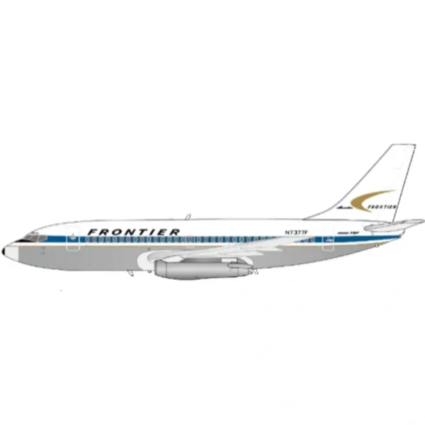 New Pre-Order JC Wings XX20506 1:200 Frontier Airlines Boeing 737-200 "Polished" Reg: N7377F - Miniature Marvels: Airplane Models & Painted Dice Airplane Model