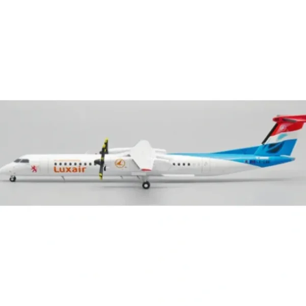 Hot Pre-Order JC Wings XX20169 1:200 Luxair Bombardier Dash 8-Q400 "Luxair Stands Up" Reg: LX-LGE - Miniature Marvels: Airplane Models & Painted Dice Airplane Model