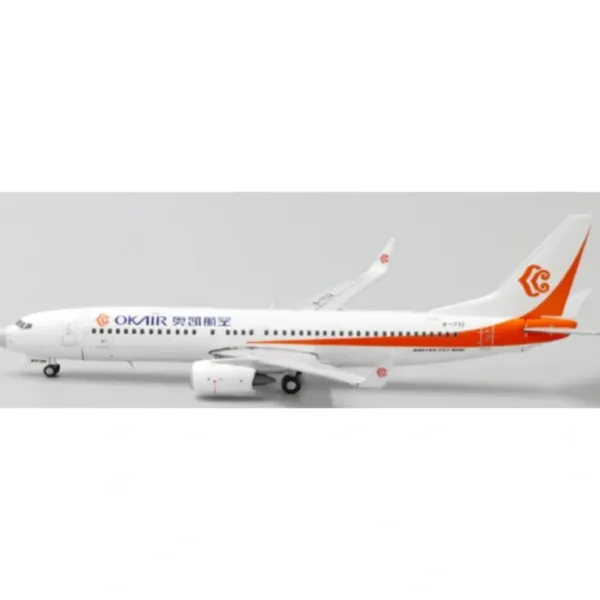 Best Pre-Order JC Wings XX4411 1:400 Okay Airways Boeing 737-800 "Grey nose" Reg: B-1732 - Miniature Marvels: Airplane Models & Painted Dice Airplane Model