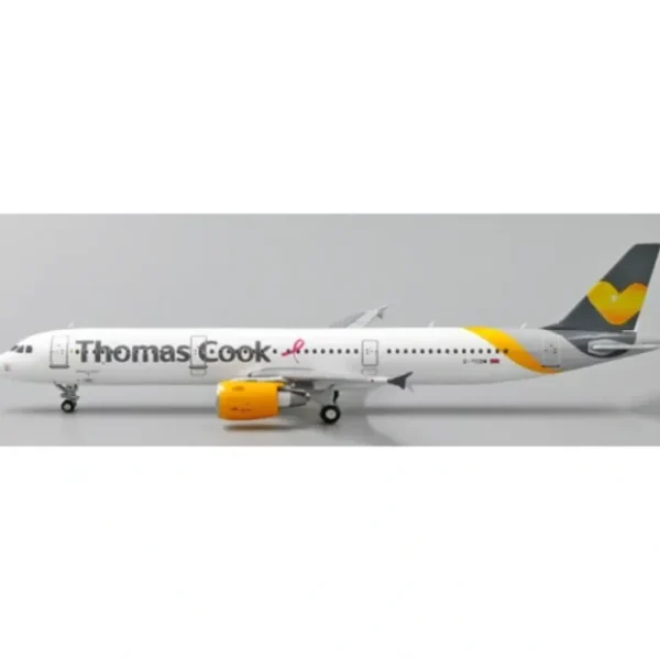 Clearance Pre-Order JC Wings XX4432 1:400 Thomas Cook Airbus A321 "Pink Ribbon" G-TCDW - Miniature Marvels: Airplane Models & Painted Dice Airplane Model