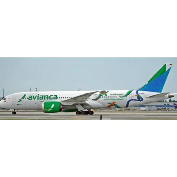 Hot Pre-Order JC Wings XX40290A 1:400 Avianca Boeing 787-8 "Unidos por la Biodiversidad" N799AV "Flaps Down" - Miniature Marvels: Airplane Models & Painted Dice Airplane Model