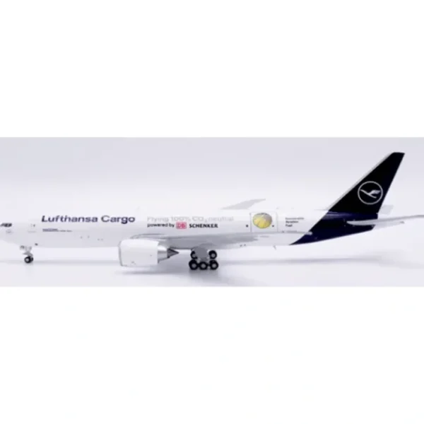 Shop Pre-Order JC Wings XX40226C 1:400 Lufthansa Cargo Boeing 777F "Sustainable Aviation Fuel" "Interactive Series" D-ALFG - Miniature Marvels: Airplane Models & Painted Dice Airplane Model
