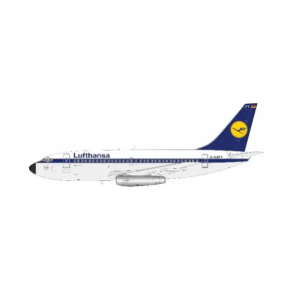 Clearance Pre-Order JFox JF-737-2-012 1:200 737-200 Lufthansa Reg. D-ABFT - Miniature Marvels: Airplane Models & Painted Dice Airplane Model