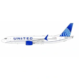 Outlet Pre-Order NG Models 88038 1:400 United Airlines 737 MAX 8 N17339 (Blue Evolution colors) - Miniature Marvels: Airplane Models & Painted Dice Airplane Model