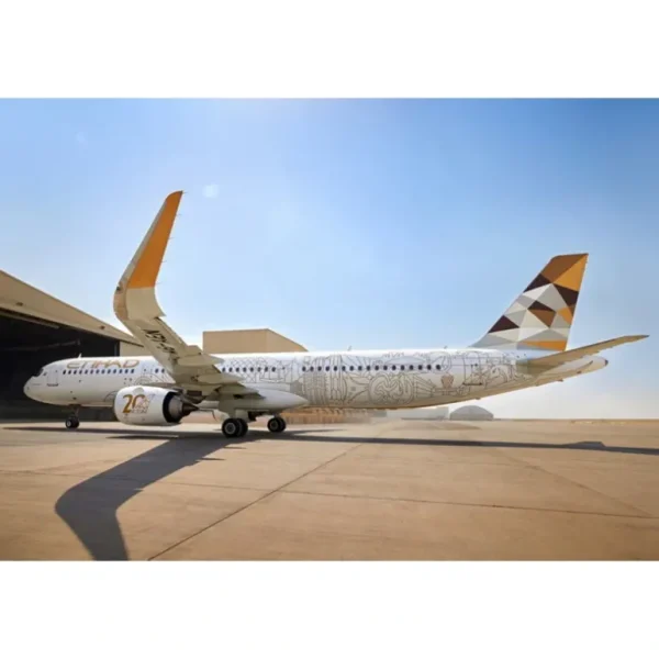 Pre-Order Phoenix 11924 1:400 Etihad A321neo A6-AEN "20th Anniverary" - Miniature Marvels: Airplane Models & Painted Dice* Airplane Model