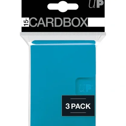 Hot PRO 15+ Card Box 3-pack: Light Blue - Miniature Marvels: Airplane Models & Painted Dice Accessories