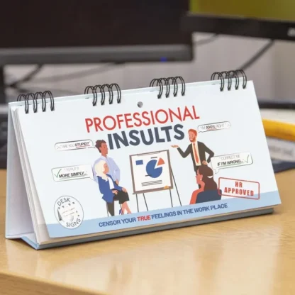 Cheap Professional Insults - Desk Spiral Flip Book - Funny Office Message Table Signs - Miniature Marvels: Airplane Models & Painted Dice Egpull