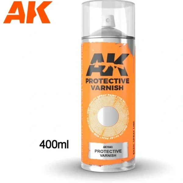 Hot Protective Varnish Spray (USA) 200ML LTG AK-1043 - Miniature Marvels: Airplane Models & Painted Dice Paint