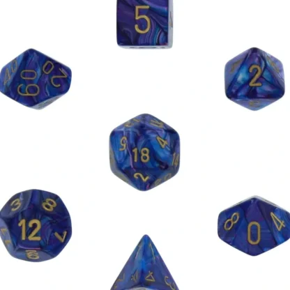 Outlet Purple with Gold: Lustrous Polyhedral Dice Set (7's) CHX 27497 - Miniature Marvels: Airplane Models & Painted Dice Dice