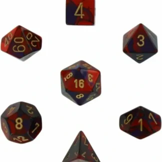 Best Purple-Red / Gold: Gemini Polyhedral Dice Set (7's) CHX 26426 - Miniature Marvels: Airplane Models & Painted Dice Dice