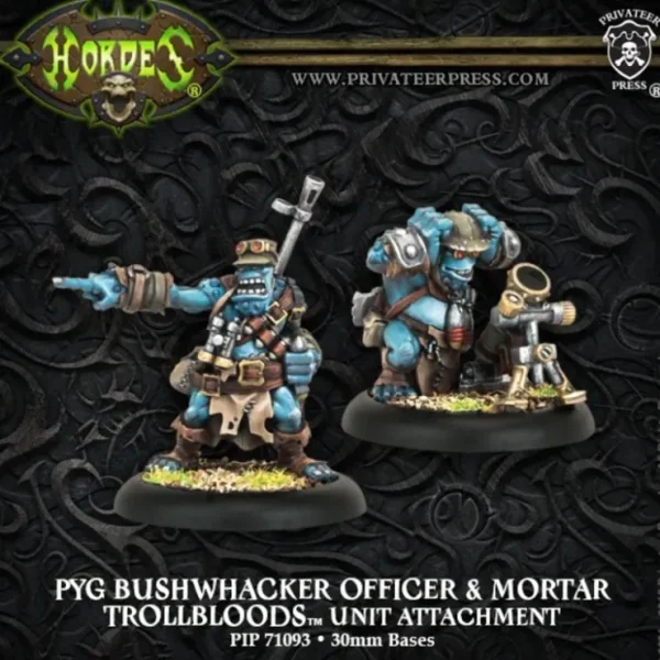 Cheap Pyg Bushwhacker Officer & Mortar: Trollbloods - Unit PIP 71093 - Miniature Marvels: Airplane Models & Painted Dice Miniature