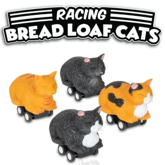 Best Sale Racing Bread Loaf Cats (set of 4) Funny Pull Back Kitty Cat Toys - Archie McPhee - Miniature Marvels: Airplane Models & Painted Dice Egpull
