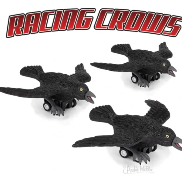 Best Sale Racing Crow (set of 3) Funny Pull Back Race Bird Toys - Archie McPhee - Miniature Marvels: Airplane Models & Painted Dice Egpull