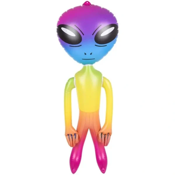 Clearance 36" Rainbow Color Space Alien Inflate - Inflatable 3 Feet Blow Up Prop UFO Child Play Toy - Miniature Marvels: Airplane Models & Painted Dice Egpull