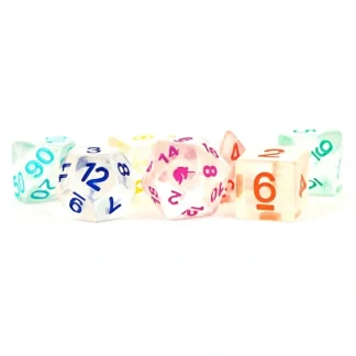 Fashion Rainbow Ice 16mm Poly Dice Set MET 716 - Miniature Marvels: Airplane Models & Painted Dice Dice